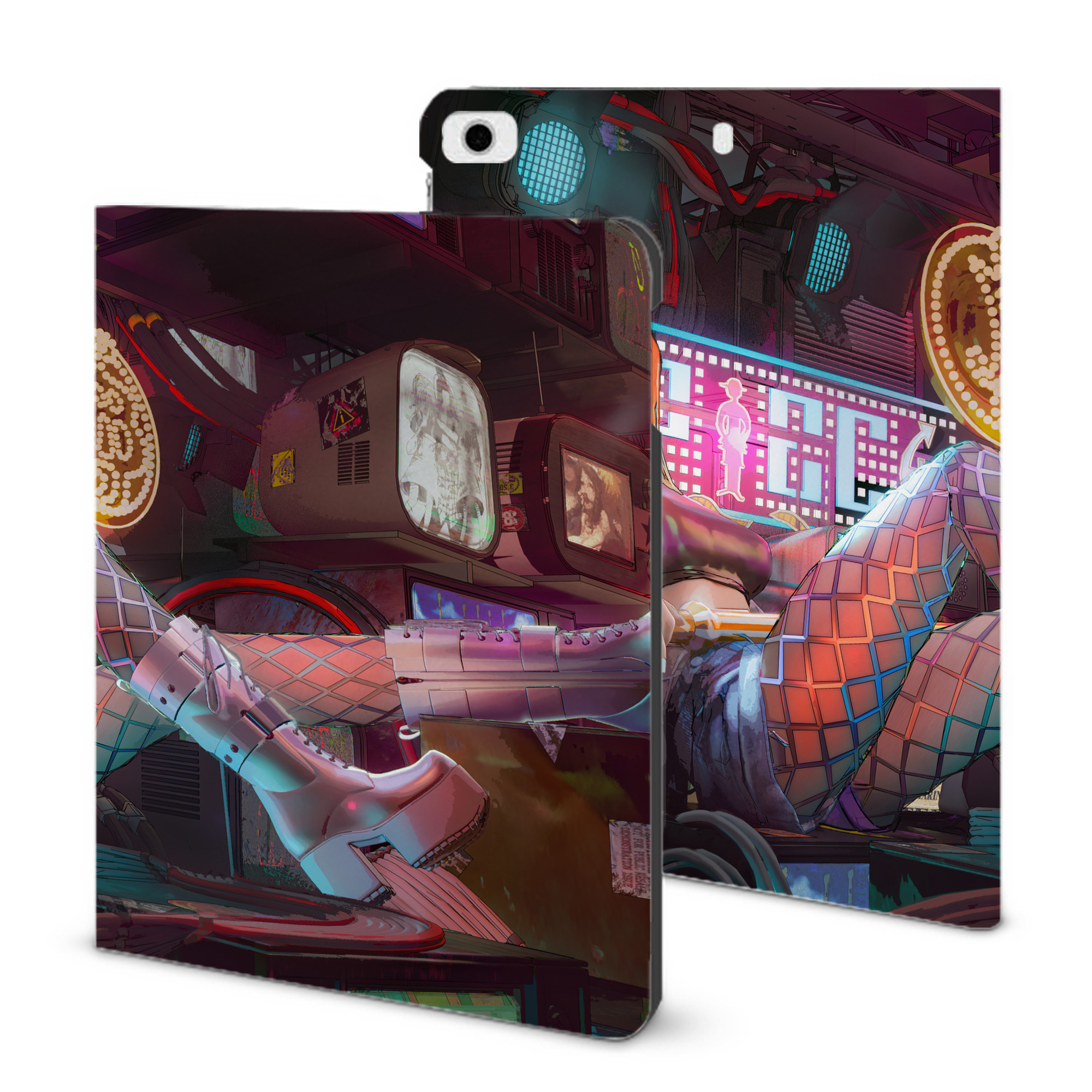 （画像用） ワンピース ONE PIECE IPad ケース ブック型 PUレザー TPU 耐衝撃 軽量 薄型 ペン収納なし 全面保護 IPad 各モデル対応